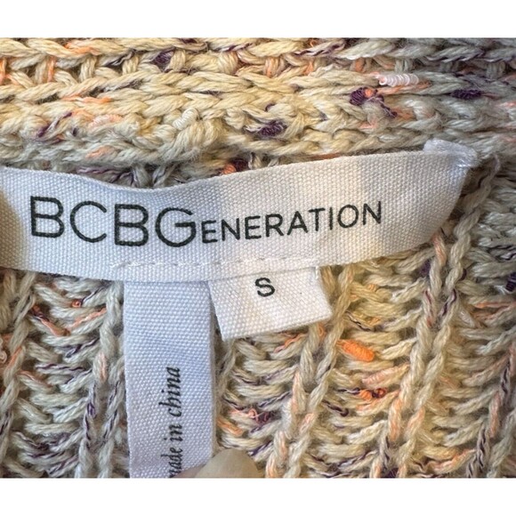 BCBG MAX AZRIA SWEATER Cardigan Size S  MULTI COLOR Open Front - Picture 4 of 10